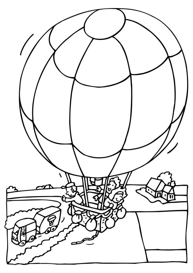 Plansa de colorat cu Balon Zburator 82 81